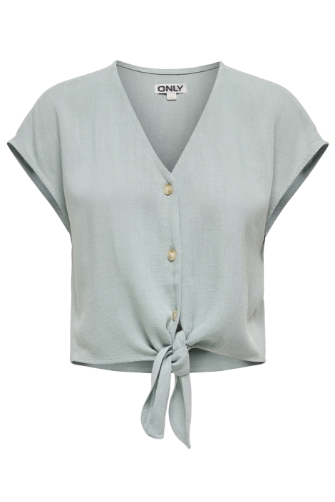 Only onlsiesta ss knot lin bl shirt pnt